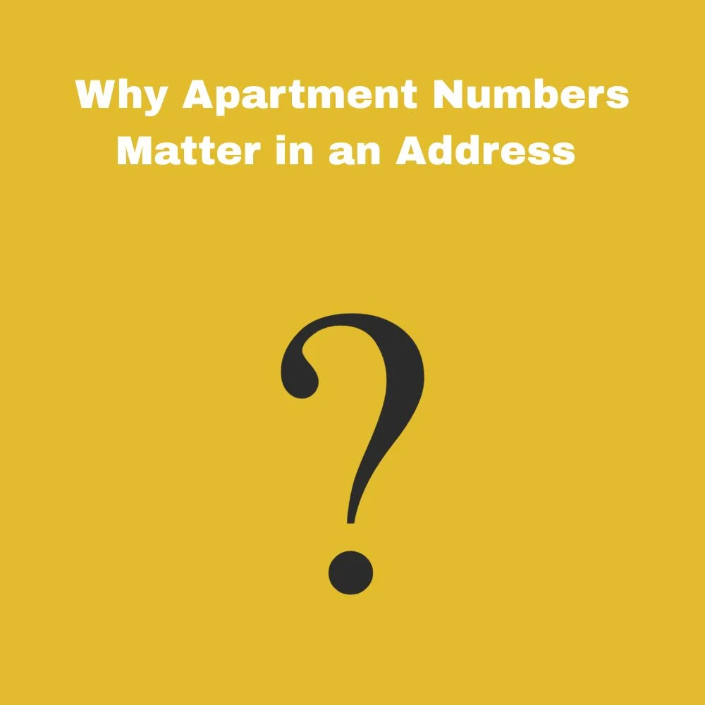 Why Apartment Numbers Matter in an Address 