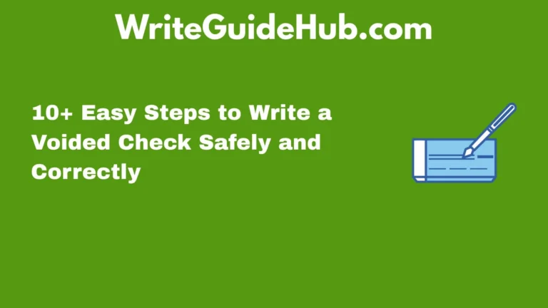 how to write a voided check