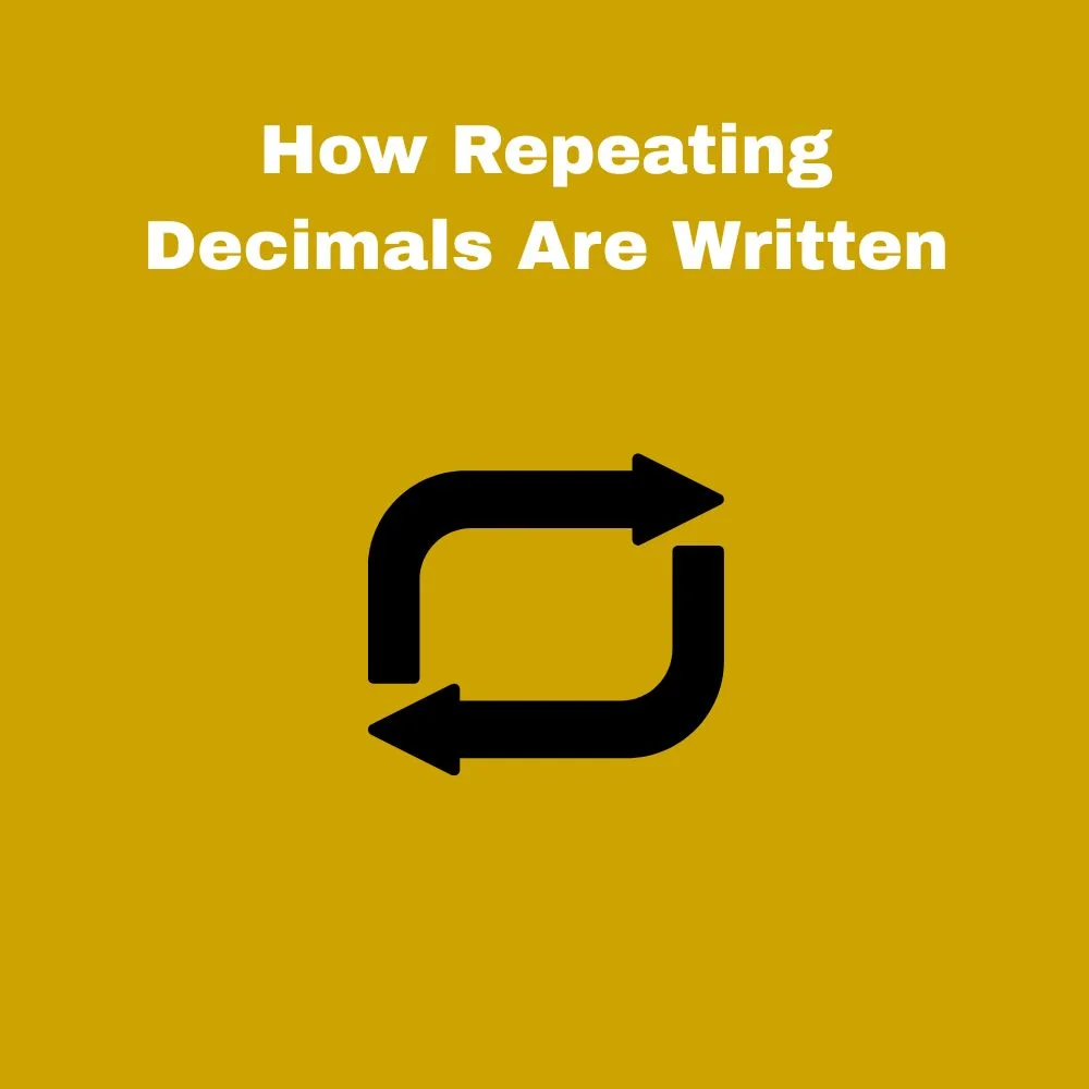 How Repeating Decimals Are Written