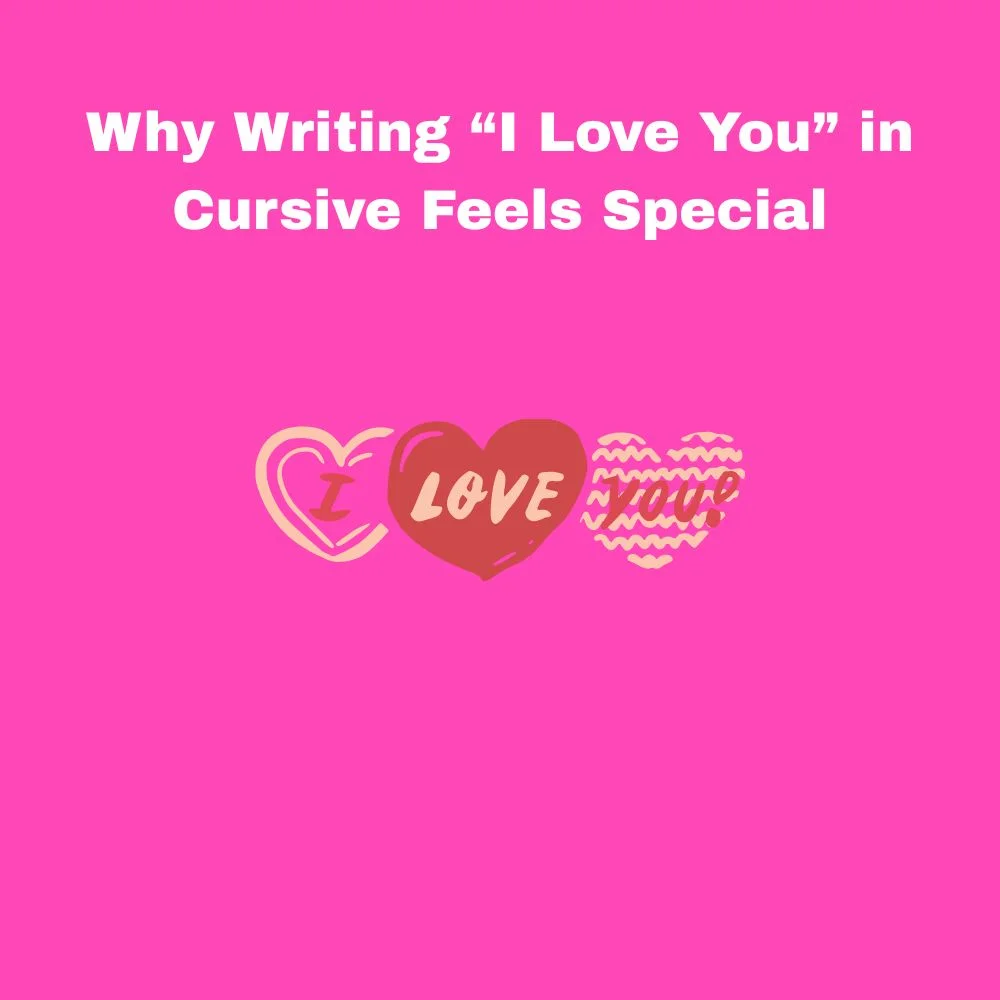 Why Writing “I Love You” in Cursive Feels Special