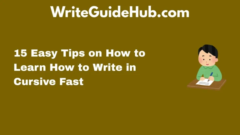 how to learn how to write in cursive